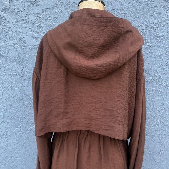 Bailey 44 Women's Brown Silk Trench Jacket Small luxe - Picture 8 of 8